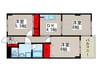 パ－ルグリ－ン 3DKの間取り