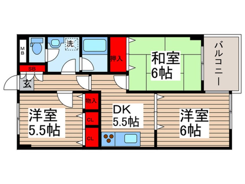 間取図 パ－ルグリ－ン