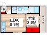 AJ北松戸 1LDKの間取り