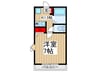 スカイビュ－朝霞イ－スト 1Kの間取り