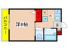 ショコラⅡ 1Kの間取り