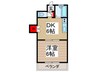 メゾン塚原 1DKの間取り