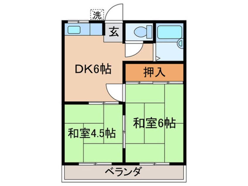 間取図 ハイツシムラ１