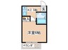 竹尾ビル 1Kの間取り