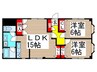 ウメジュネス 2LDKの間取り