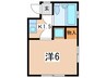 クイーンハイツ 1Kの間取り