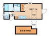 M＆Hコート 1Rの間取り