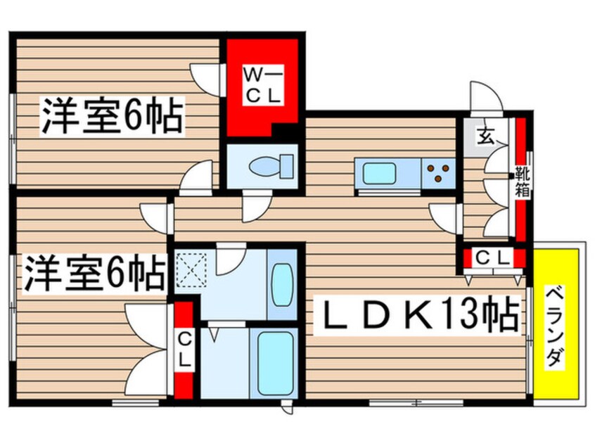 間取図 向坂タウンハイツＤ棟