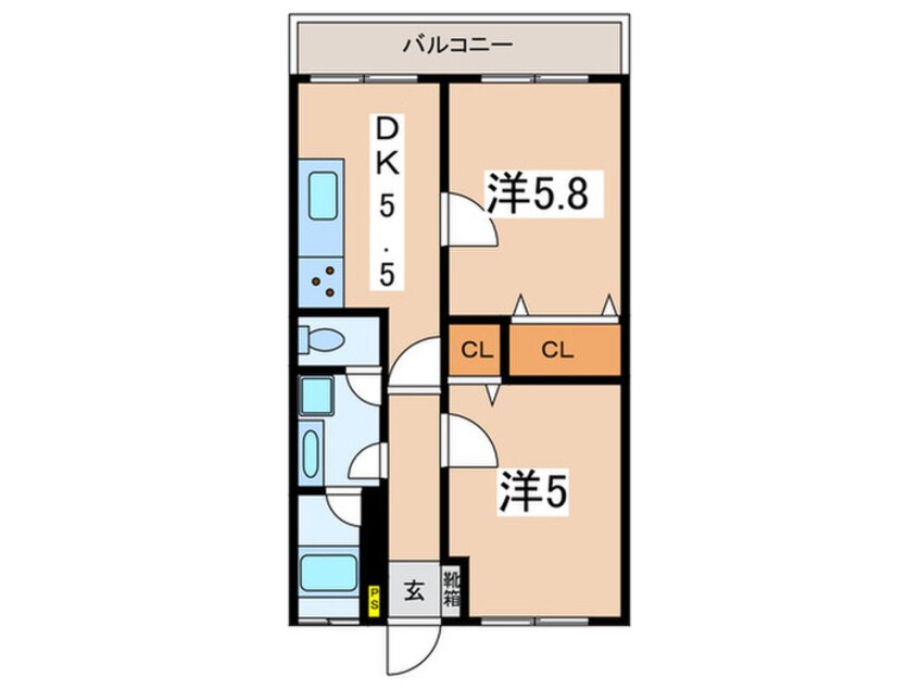 間取図 高野マンション（203）