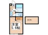ヒルサイド 1Kの間取り