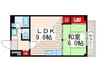 宇田川ビル 1LDKの間取り
