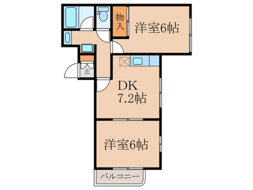 間取図 ツインクレストⅡ