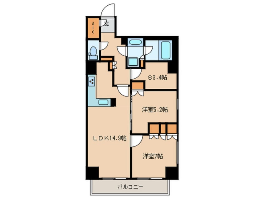 間取図 パークアクシス市谷加賀町