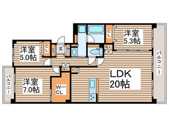 間取図 清新中央ハイツ１号棟（202）