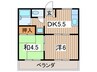 チェリ－ハイムＢ 2DKの間取り