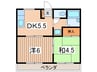 チェリ－ハイムＢ 2DKの間取り