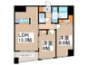 BECK EAST 2LDKの間取り