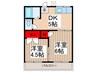 グリーンコーポ 2DKの間取り