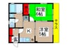 メゾン菊富士Ａ 2Kの間取り
