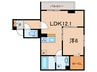 Plum tree garden Y 1LDKの間取り