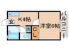 ﾌﾚｰｼｪﾙ　Ｙ 1Kの間取り