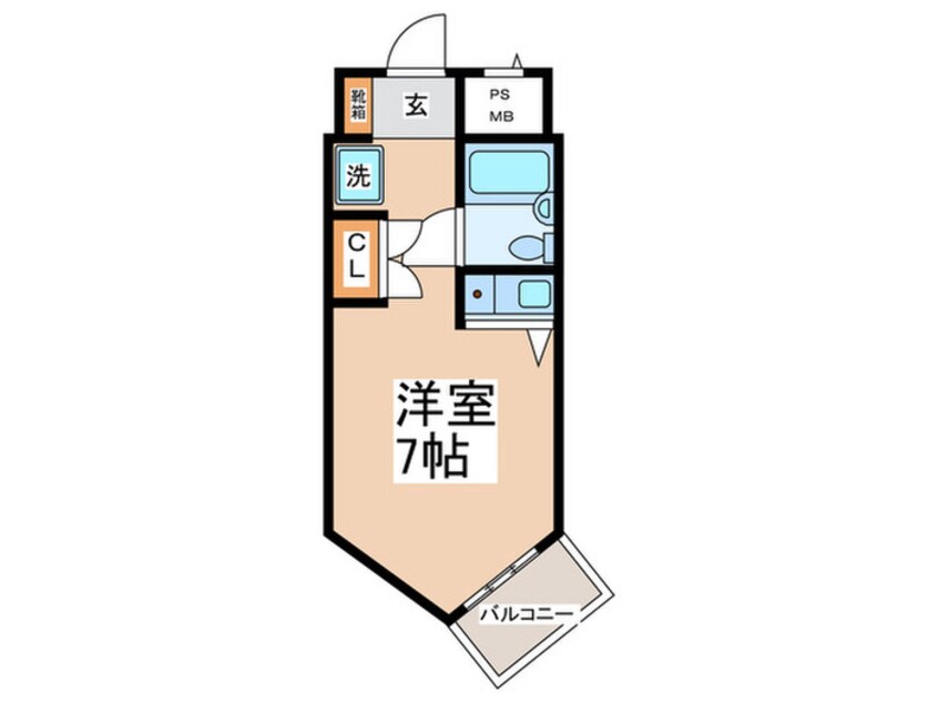 間取図 ｺﾝﾄﾞﾐﾆｱﾑﾒｲ大倉山（316）