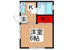 コーポ昭風 1Kの間取り