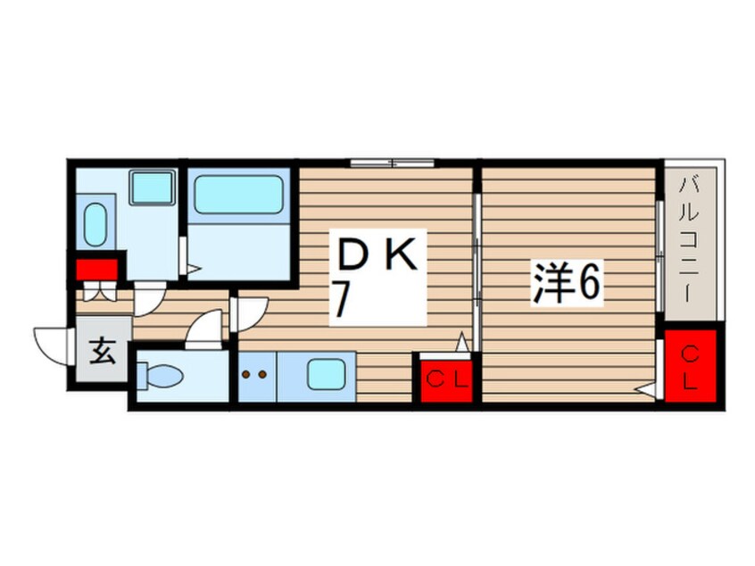 間取図 Dear Court稲毛海岸