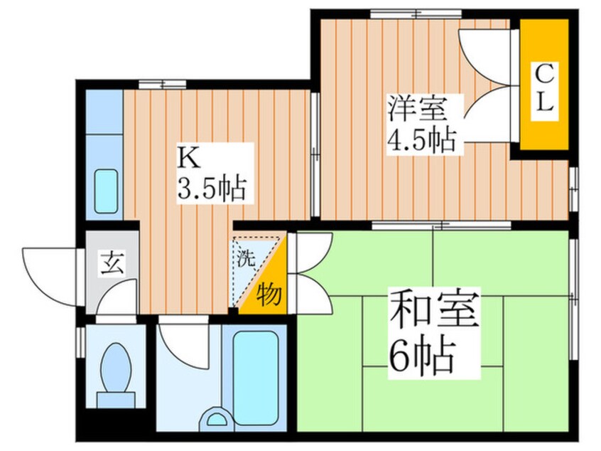 間取図 コ－ポ　ハピネス