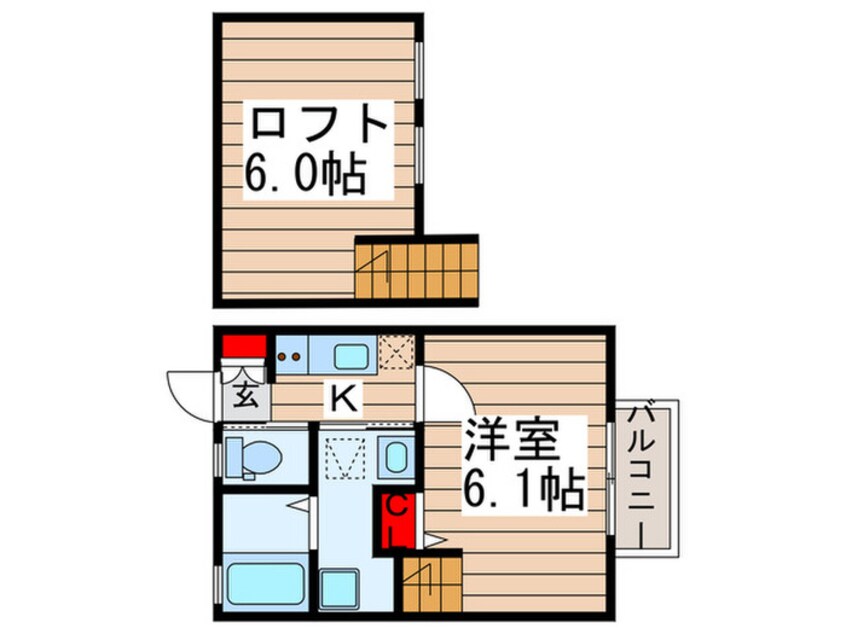 間取図 プリムロ－ズ