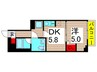 クラリティア綾瀬 1DKの間取り