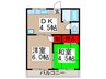 コトブキハイツ２ 2DKの間取り