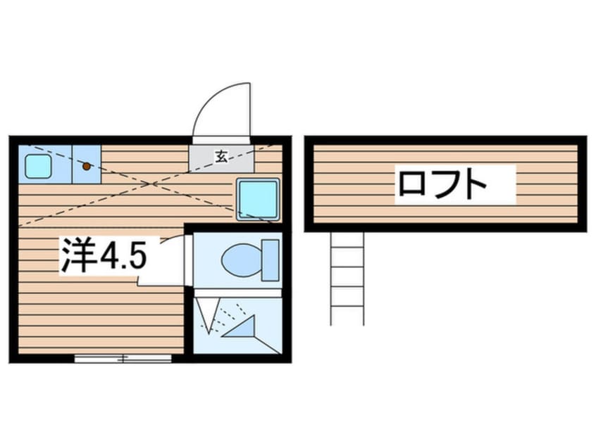 間取図 ﾎﾟﾝﾃﾞﾛｯｻ綱島西