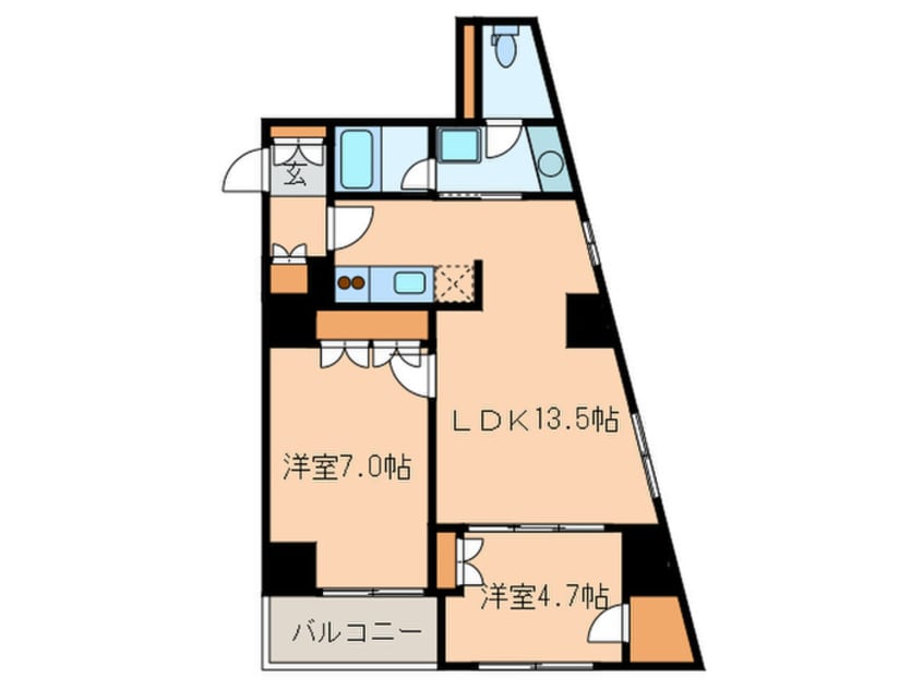 間取図 ＪＰ　ｎｏｉｅ　小石川富坂