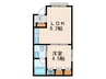 アザレアハイツ 1LDKの間取り