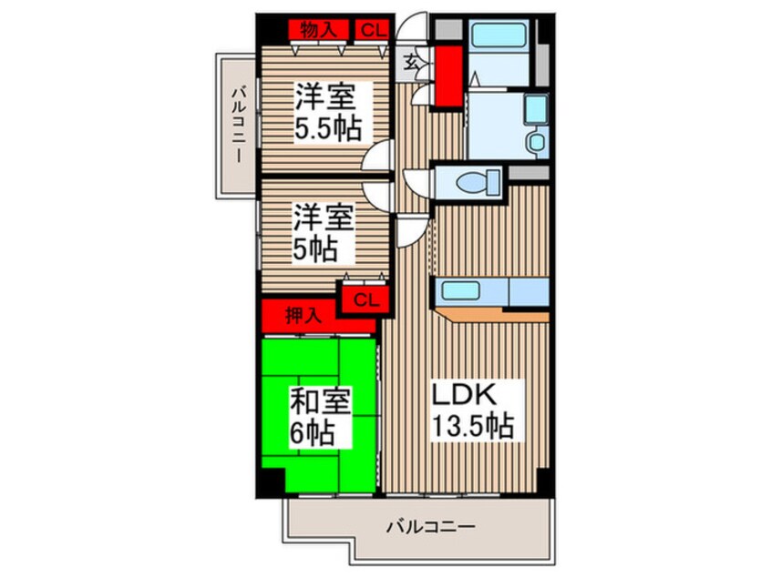 間取図 アンシャンテ