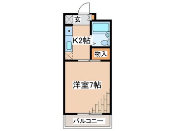 間取図 ｺｽﾓﾀｳﾝ鹿沼台