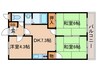 ﾊｯﾋﾟﾈｽ壱番館 3DKの間取り