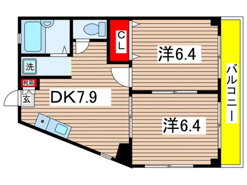 間取図 パレスミユキ１０番館