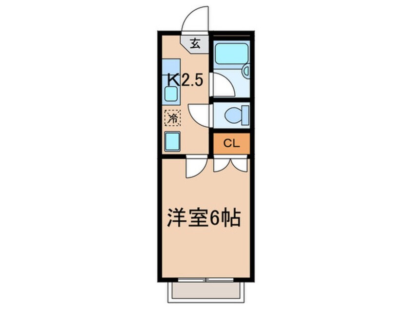 間取図 ボヌ－ル元住吉Ａ棟