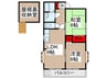 コ－ポ辻田 2LDKの間取り