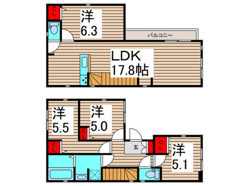 間取図 Kolet足立大谷田＃05