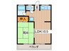 小泉ハイデンス 1LDKの間取り