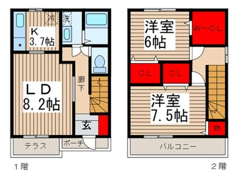 間取図 エクレールＡ棟