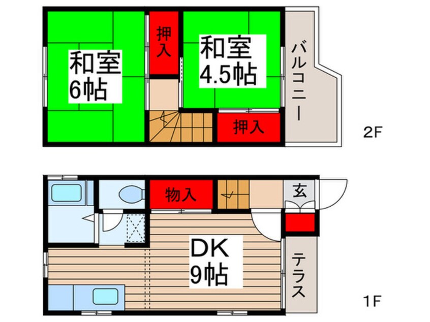 間取図 テラスリーズンA