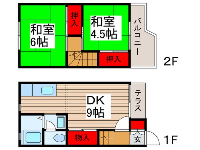 間取図 テラスリーズンA