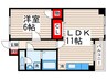 宇田川マンション 1LDKの間取り