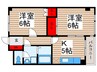 宇田川マンション 2Kの間取り