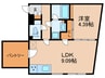 Reve　Residence　市ヶ谷Ⅱ 1LDKの間取り