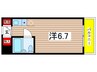 QU館 1Rの間取り